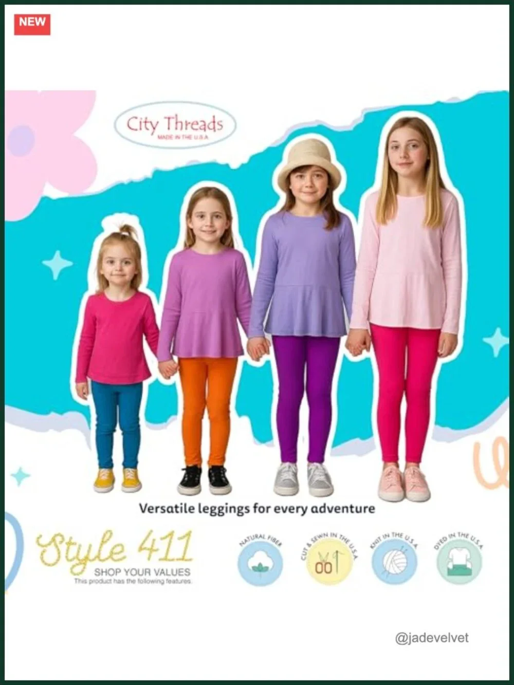 100% Cotton Leggings – Soft Breathable Baby Rib Pants for School,